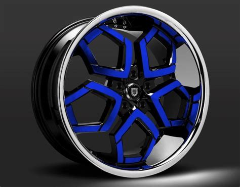 Custom Blue And Black Finish Rims Pinterest Wheels Custom