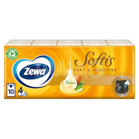 Платочки бумажные носовые Zewa Soft & Sensetive (9 х 10 шт.) - IRMAG.RU