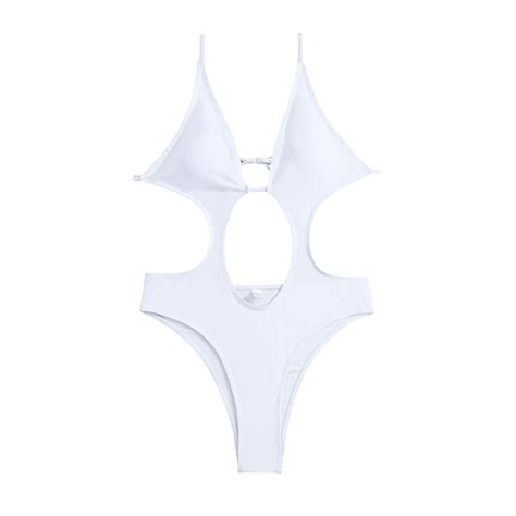 Xuapaodt INC Women Swimsuit Bikini Swimwear Beach Women Solid Color Swimsuit Backless Swimwear