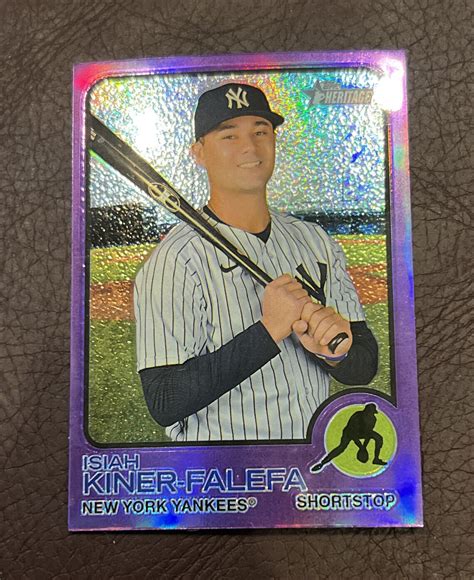 2022 Topps Heritage High Number ISIAH KINER FALEFA Hot Box Purple