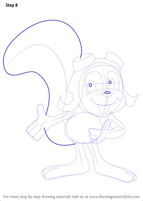 Step By Step How To Draw Rocky From The Rocky And Bullwinkle Show