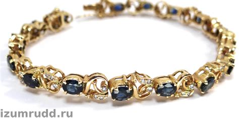 Золотой браслет с бриллиантами и шпинелью