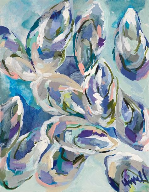 Prism Oysters Print Of Original Acrylic Painting By Kim Etsy