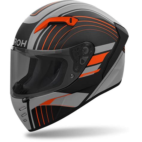 Casque Int Gral Connor Achieve Airoh Orange Mat Moto Axxe Fr Casque Moto