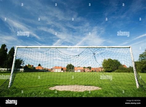 Soccer Goal On Soccer Field Stock Photo Alamy