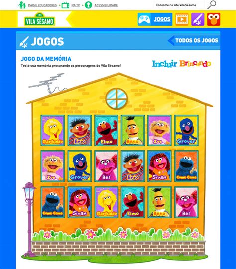 Jogos Vila Sesamo - Incluir Brincando Vila Sésamo on Behance