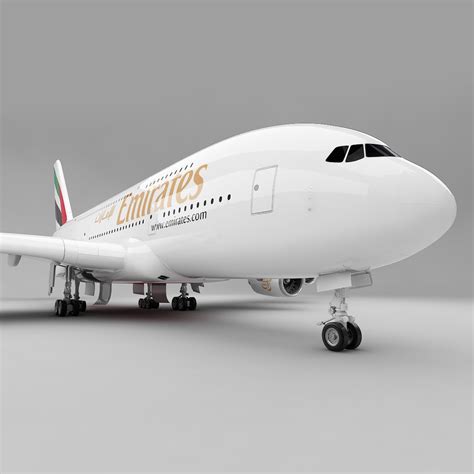 3d Max Airbus A380 Emirates