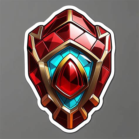 Vibrant Marvel Red Infinity Stone Sticker On Clear Background Muse Ai