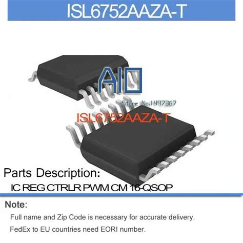 ISL6752AAZA-T-IC-REG-CTRLR-PWM-16-QSOP-ISL6752AAZA-6752-ISL6752A-6752A ...