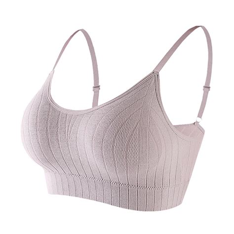Lovskoo Sports Bras For Women Padded Bra Nude Bralette Ruched Workout Bra Crop Tops Medium