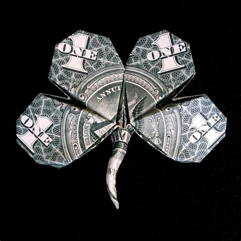 Four Leaf Clover Dollar Bill Origami A Step By Step Guide Easy