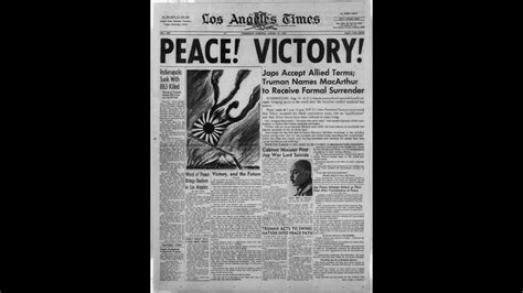 1945 08 14 Japanese Surrender Marking The End Of World War Ii As