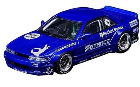 NISSAN SILVIA S13 V2 PANDEM Rocket Bunny Bluemetallic INNO 1 64