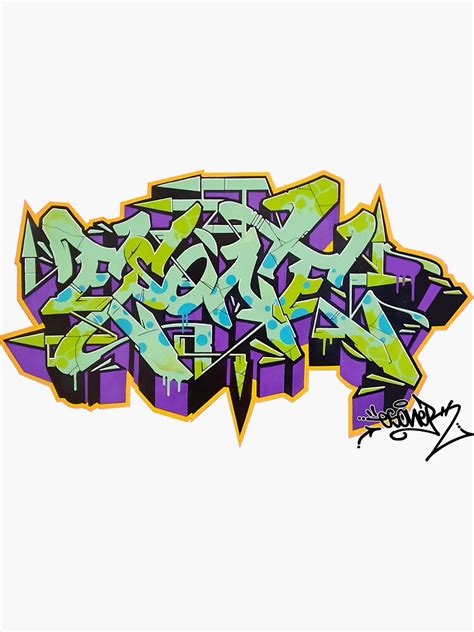 Purple Esone Urban Graffiti Street Style Sticker For Sale By