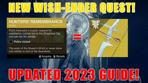 NEW WISH-ENDER QUEST HUNTER'S REMEMBRANCE? How to Get Wish-Ender in ...