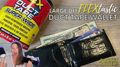 How To Make A Duct Tape Wallet With Pocket Large To Fit Bills Flex