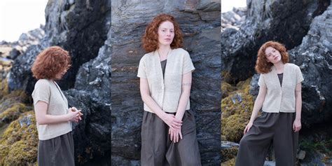 Кардиган без рукавов спицами Cloudy Day