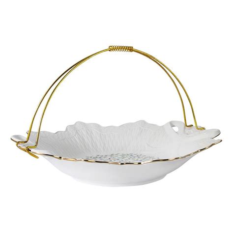 Конфетница фарфоровая с ручкой белая "Грация" - купить за 2478 руб в ...