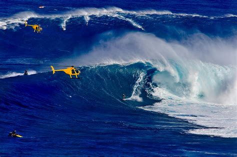 Jaw Breakers - Giant waves are being surfed at Jaws on Maui Photograph by Nature Photographer ...