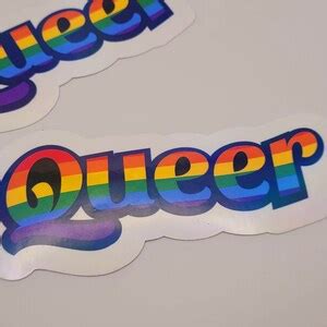 Holographic Waterproof 90s Nostalgia Rainbow Vinyl Sticker Lgbtq