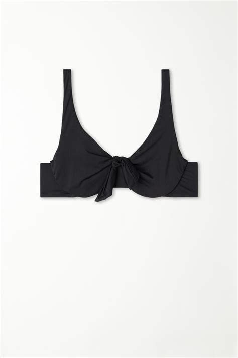 Top De Bikini Balconette De Microfibra Reciclada Con Lazo Balconette Mujer Tezenis Outlet