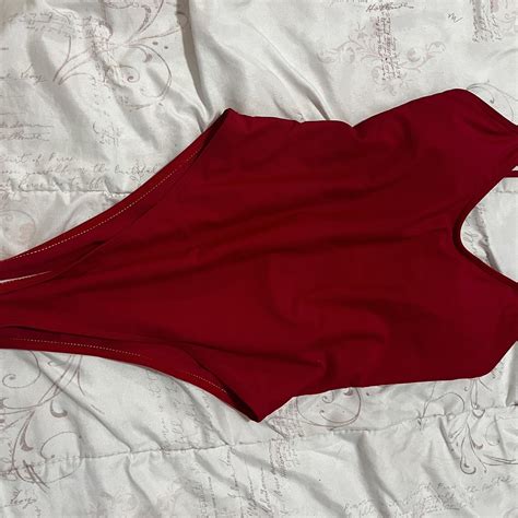 Red One Piece Bikini Depop