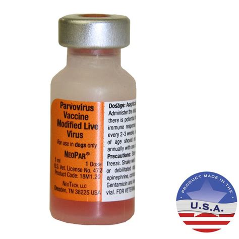 NeoPar: Canine Parvovirus Vaccine - Lambert Vet Supply | Dog, Cat ...