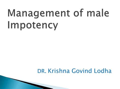 Management Of Male Impotency Ppt