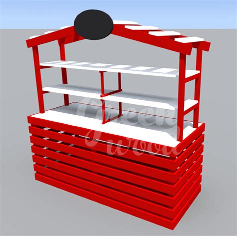 Стойка для торговли в ТЦ из дерева от производителя | компания Грин Вуд