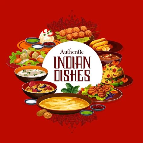 Premium Vector Indian Food Authentic Dishes Cuisine Menu