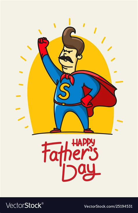 Happy Fathers Day Banner With Lettering Royalty Free Vector