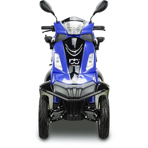 Електрически скутер, BILI BIKE, 4 колела, автономност 60 км, син/черен ...