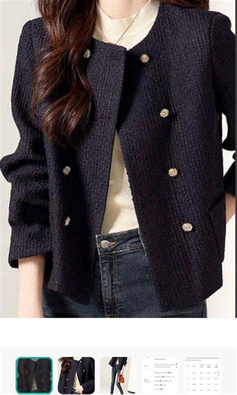 Chanel Style Tweed Jacket Womens Fashion Coats Jackets And