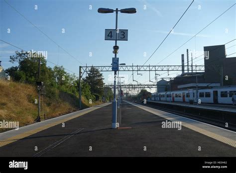 Witham Railway Station Platform And Train Stock Photo Alamy