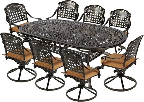 Vivijason Piece Outdoor Patio Furniture Dining Set All Weather Cast