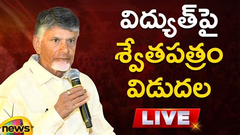 CM Chandrababu Release White Paper On Energy Department LIVE TDP AP