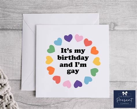 Tarjeta de cumpleaños gay Tarjeta de cumpleaños lésbica Etsy