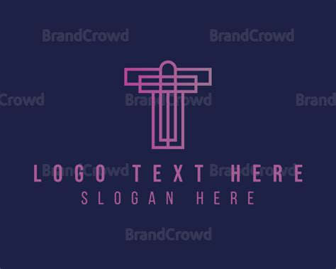 Gradient Religion Cross Logo Brandcrowd Logo Maker