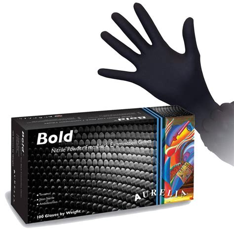 Aurelia® Bold™ Black Disposable Nitrile Gloves — Horizon Medical Products