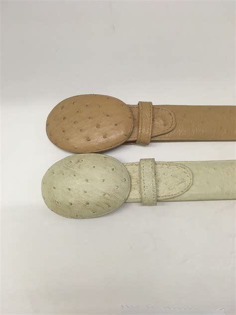 Real Smooth Ostrich Belt Handmade - El Nuevo Rancho Grande