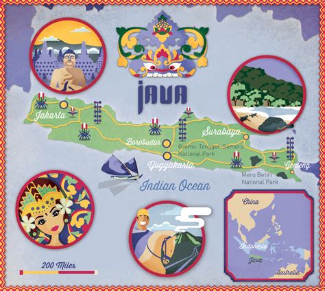 java illustrated map lonely planet mag  behance