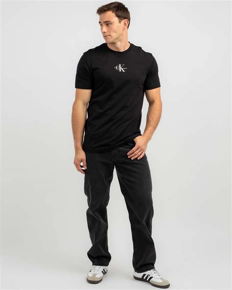 Shop Calvin Klein Monologo Regular T Shirt In Black Fast Shipping And Easy Returns City Beach