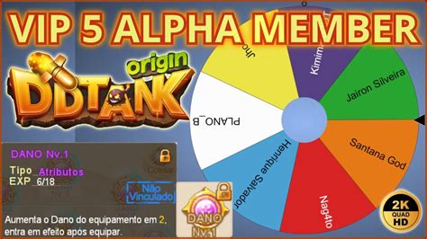 DDTank Origin ALPHA Doação Dano nível 1 para VIP 5 ALPHA MEMBER