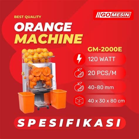 Mesin Peras Jeruk Otomatis Orange Juice Gm E Gomesin