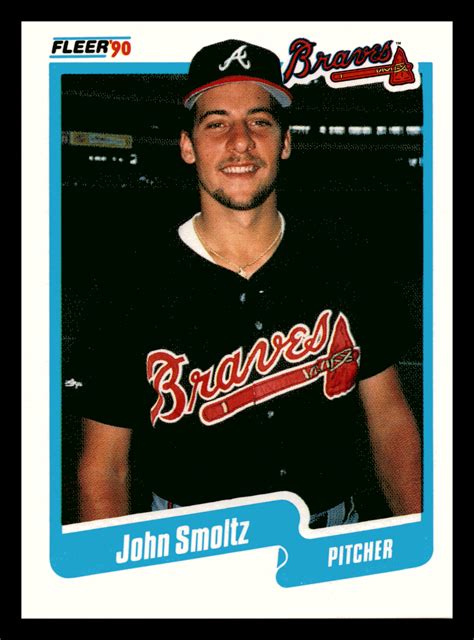 1990 Fleer John Smoltz Atlanta Braves 595 NM MINT EBay