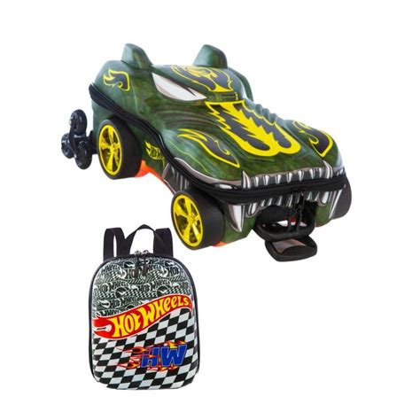 Kit 3d Mochila Hot Wheels Rodas Escolar Lancheira Dune A Soar Maxtoy By Diplomata Casas Bahia
