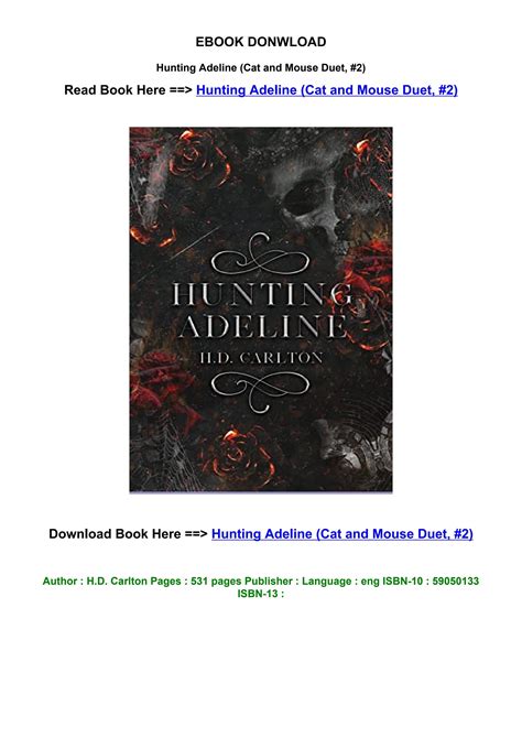 Download Pdf Hunting Adeline Cat And Mouse Duet 2 By H D Carlton