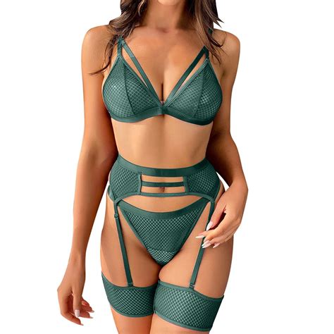 Sngxgn Women S Lingerie Bandage Belt Bodysuit Choker Neck Clubwear Boudoir Outfits Jumpsuit Army