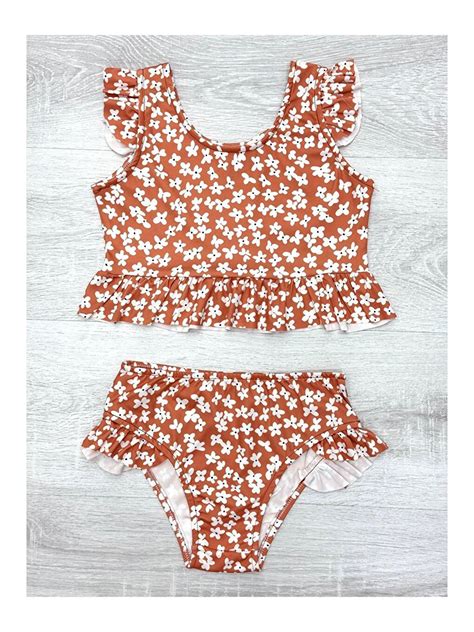 My Kids Wear Kahverengi Kız Çocuk 2 li Bikini S000403925 37319 LCW