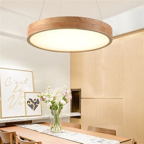 Led Modern Wood Iron Acryl In Round Cm Thin Led Lamp Led Light